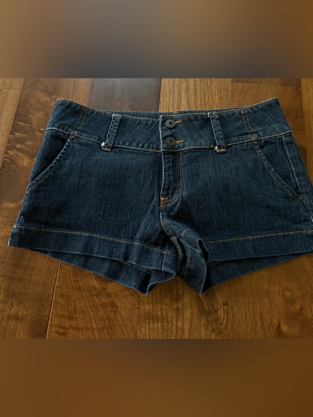 Vintage GUESS Jeans Y2K Low Rise Double Button Denim Jean Shorts